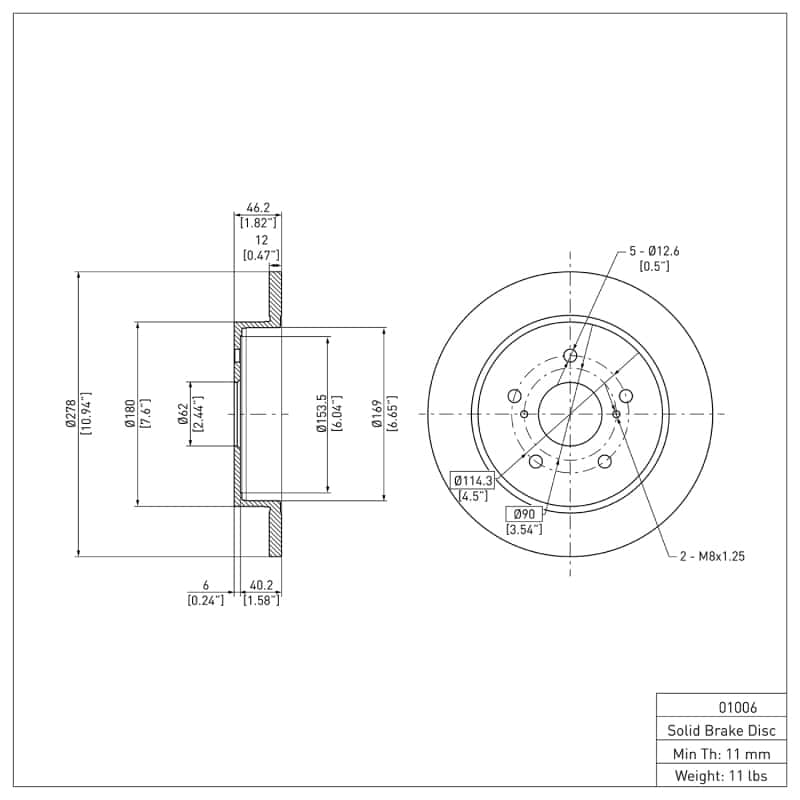 DFC — DFC 10-13 Suzuki Kizashi Rear GeoSPEC Coated Rotor
DFC Brake Rotor - view 2