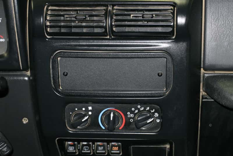 Tuffy Products — Tuffy Stereo Dash Cutout Cover Plate- Black
Stereo Cover - view 1