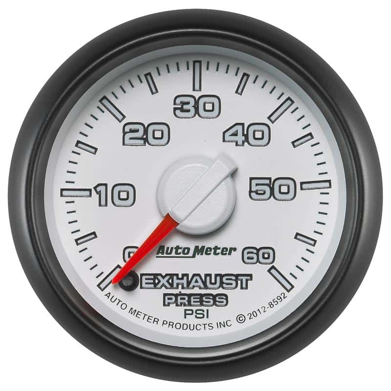 AutoMeter — AutoMeter Gauge Exhaust Press. 2-1/16in. 60PSI Stepper Motor Ram Gen 3 Factory Match
2-1/16" EXHAUST PRES - view 2