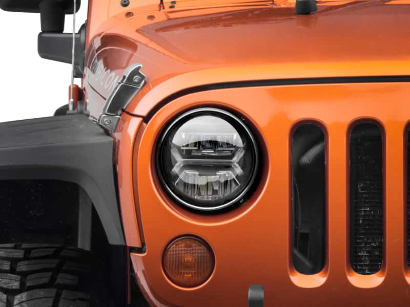 Raxiom — Raxiom 07-18 Jeep Wrangler JK LED Halo Headlights- Black Housing (Clear Lens)
Headlights - view 7