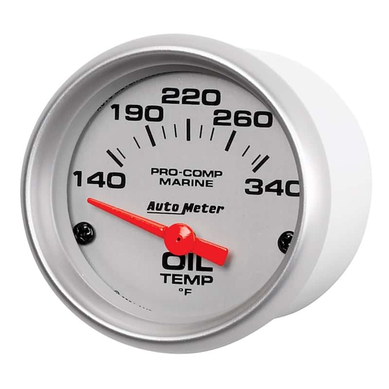 AutoMeter — Autometer Marine Silver Ultra-Lite 2-1/16in Electric Oil Temperature Gauge 140-300 Deg F
GA 2" OT 300F E MS - view 4