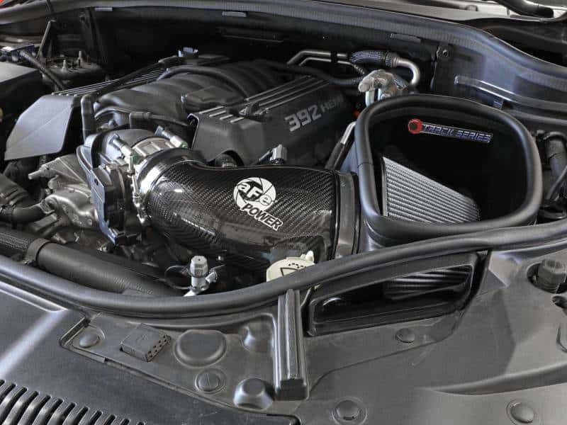 aFe — aFe 12-21 Jeep Grand Cherokee 6.4L Track Series Carbon Fiber Cold Air Intake w/Pro Dry S Filter
Track Series Intake  - view 9