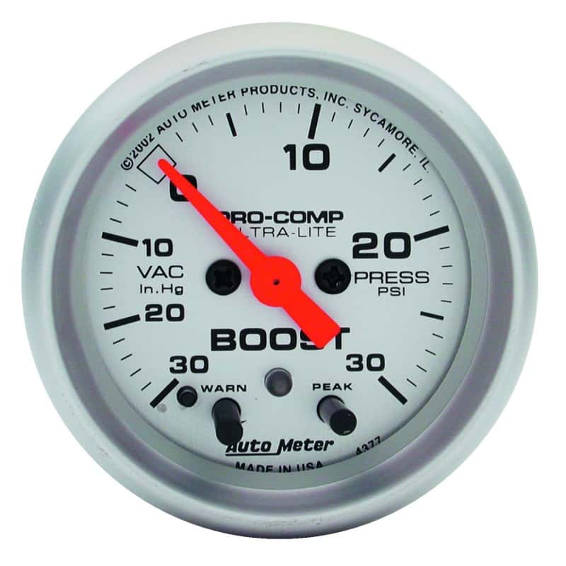 AutoMeter — Autometer Ultra-Lite 52mm 15 PSI Electronic Boost Gauge w/ Peak & Warn
2" BOOST-VAC, 30" - view 1