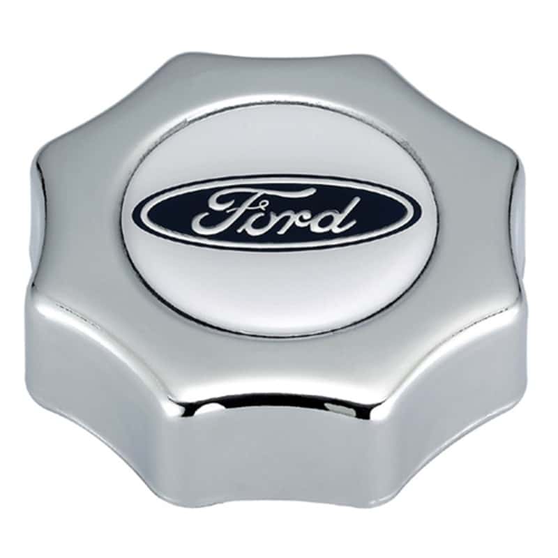 Ford Racing — Ford Racing Ford Oval Logo Screw In Type Oil Fill Cap - Chrome Finish
Oil Filler Cap - view 1