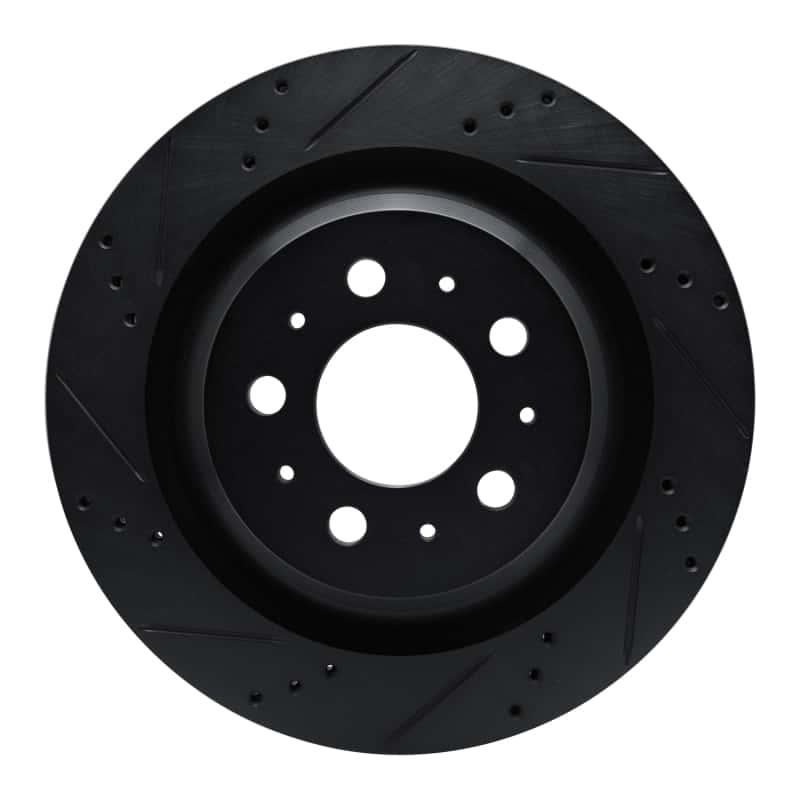 R1 Concepts — R1 2017-2025 Tesla Model 3 Rear Left Drilled & Slotted Black Brake Rotor
R1 Brake Rotor Drill - view 1
