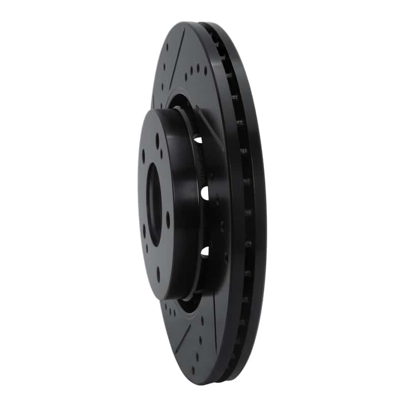 R1 Concepts — R1 09-15 Mitsubishi Lancer Front Right Drilled & Slotted Black Brake Rotor
R1 Brake Rotor Drill - view 2