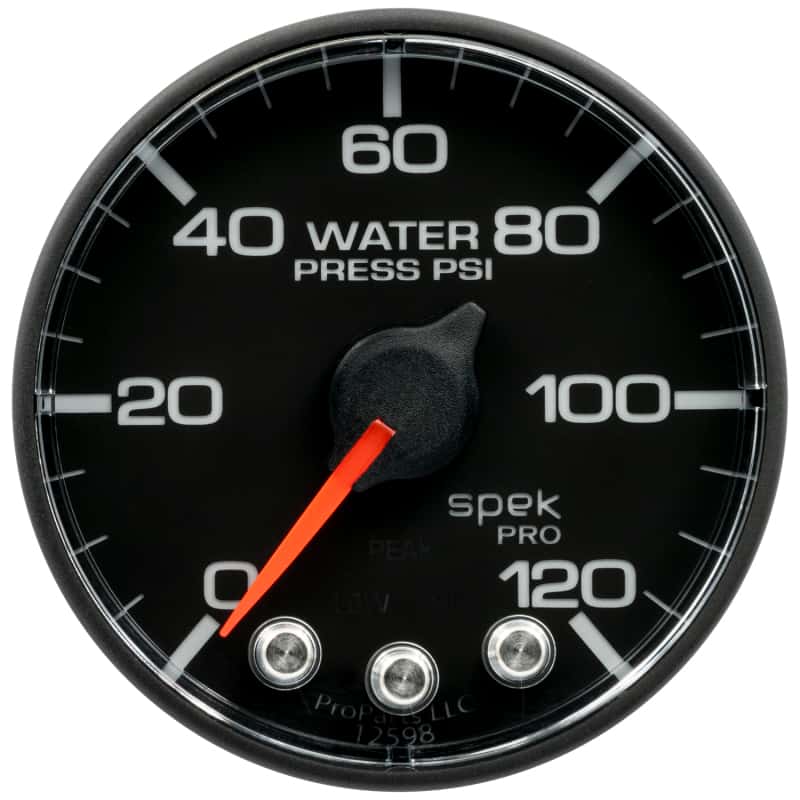AutoMeter — Autometer Spek-Pro Gauge Water Press 2 1/16in 120psi Stepper Motor W/ Peak & Warn
GA 2" WP 120 BFB SPK - view 1