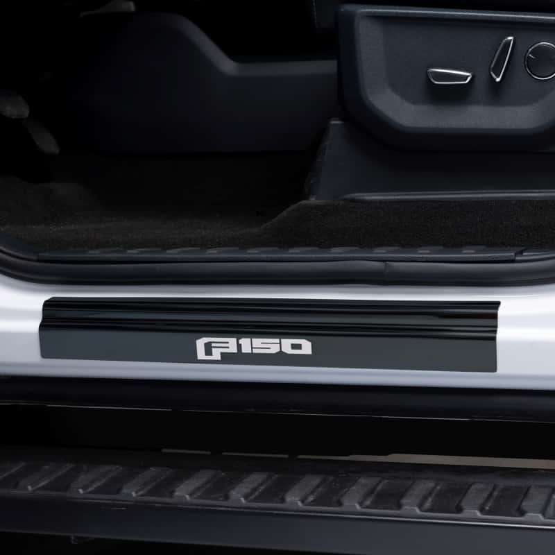 Putco — Putco 15-20 Ford F-150 - Regular Cab & SuperCab w/ F-150 Etching (2pcs) Black Platinum Door Sill
Door Sill Protector - view 6