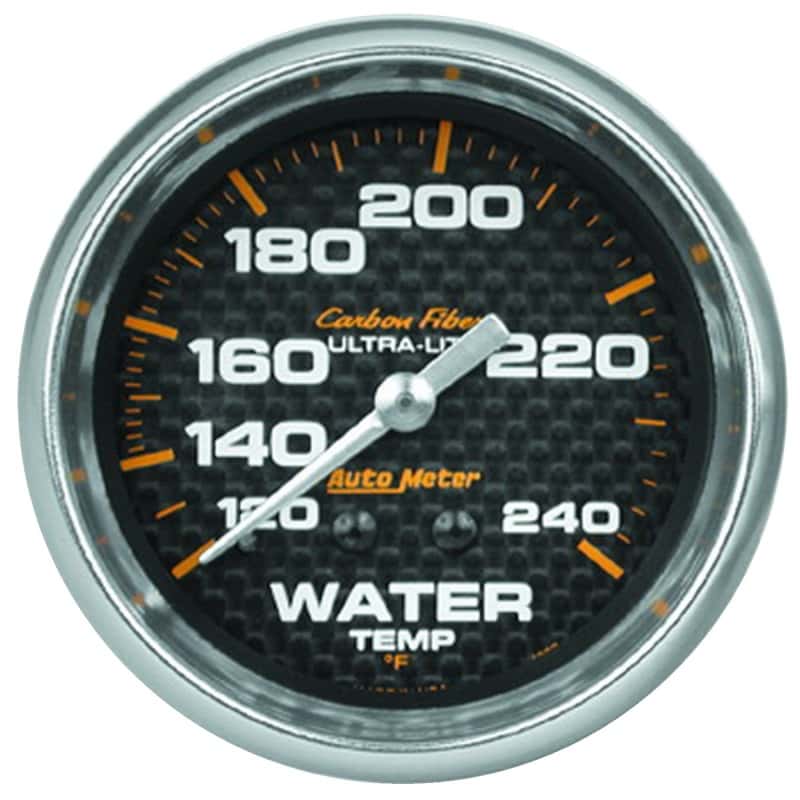 AutoMeter — Autometer Carbon Fiber 2-5/8in 120-240 Deg F Mechanical Water Temp Gauge
GA 2.6" WT 240 M CF - view 1
