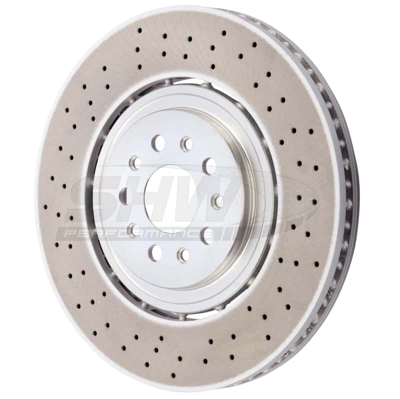 SHW Performance — SHW 19-20 Maserati Levante GTS 3.8L w/Brembo Front Cross-Drilled LW Brake Rotor (670037769) - view 1