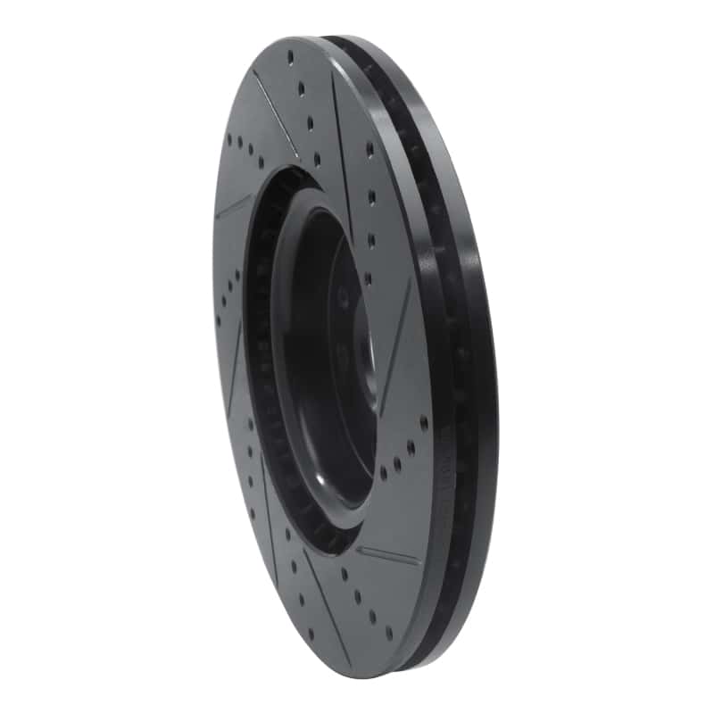 R1 Concepts — R1 15-19 Jaguar E-Pace Front Left Drilled & Slotted Black Brake Rotor
R1 Brake Rotor Drill - view 4