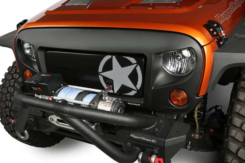 Rugged Ridge — Rugged Ridge Spartan Grille Kit Star 07-18 Jeep Wrangler
Grl/BumperGrlKt - view 2