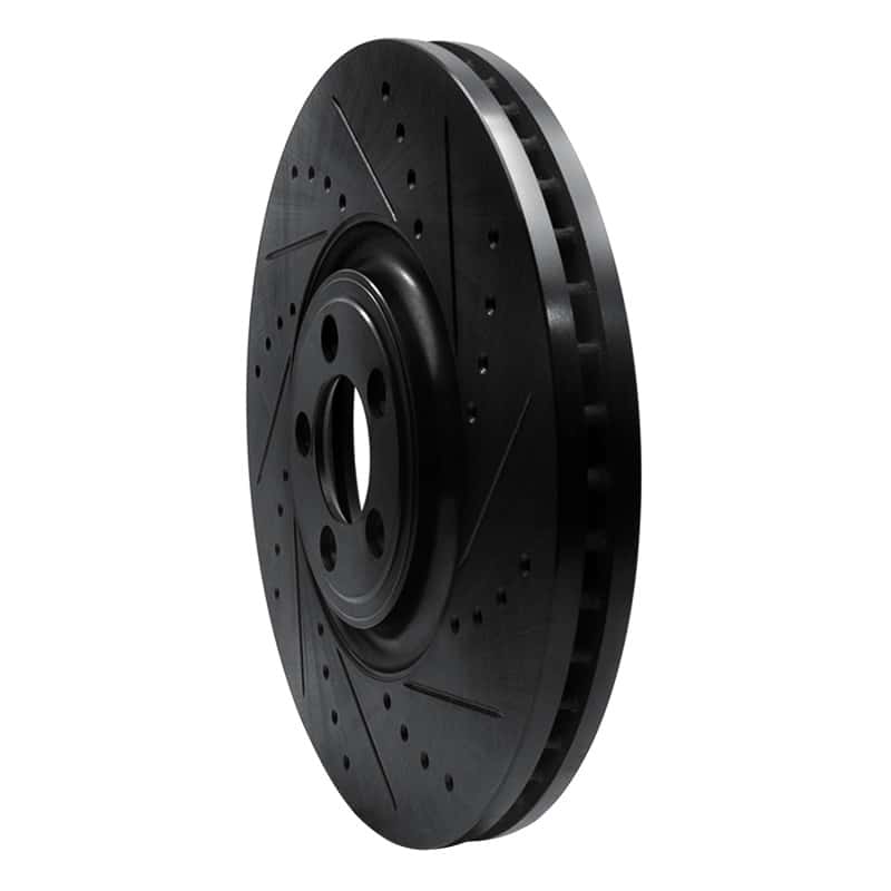 R1 Concepts — R1 10-24 Jaguar XKR Front Right Drilled & Slotted Black Brake Rotor
R1 Brake Rotor Drill - view 2