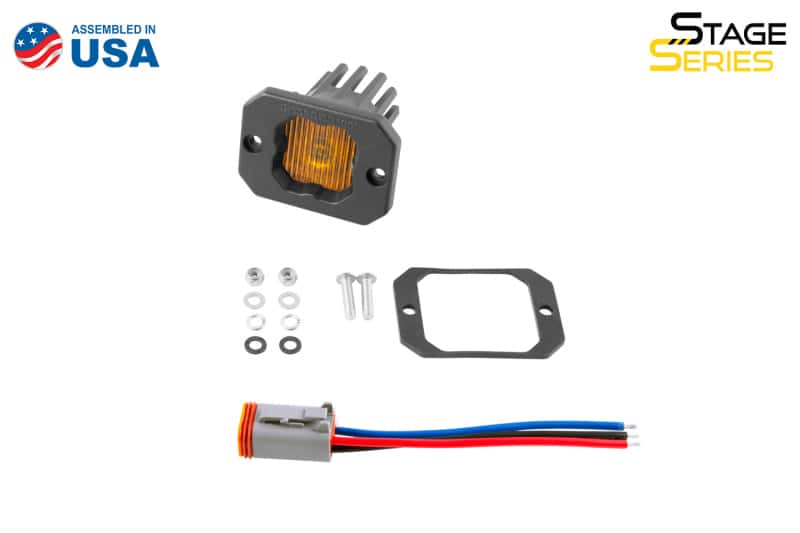 Diode Dynamics — Diode Dynamics Stage Series C1 LED Pod - Yellow SAE Fog Flush ABL Each - view 4