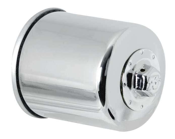 K&N Engineering — K&N Honda / Kawasaki / Yamaha / Polaris / Victory 2.688in OD x 3.344in H Oil Filter - Chrome - view 4