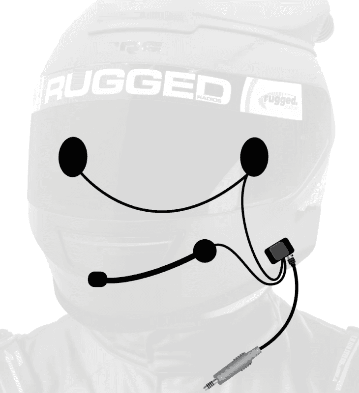 Rugged Radios — Rugged Radios Wired Offroad and STX Stereo - Helmet Kit w/Alpha Audio Speakers and Mic - view 1