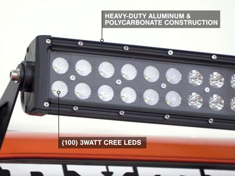 Raxiom — Raxiom 07-18 Jeep Wrangler JK 50-Inch Straight Dual Row LED Light Bar Flood/Spot Combo Beam
Bar - view 4