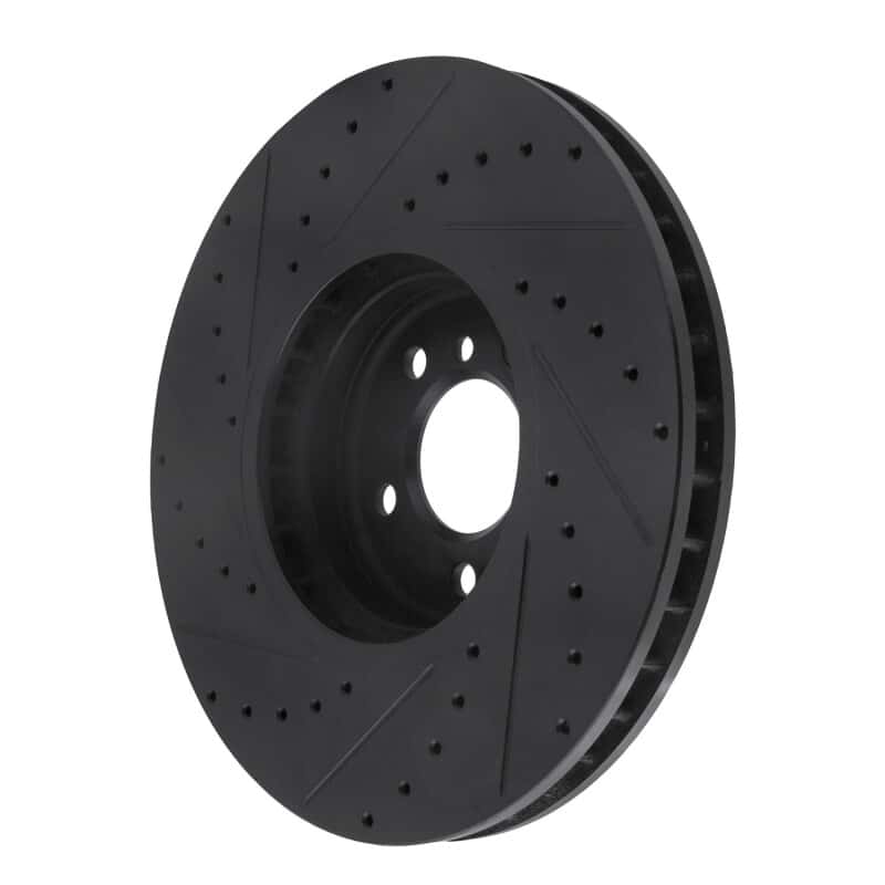 R1 Concepts — R1 08-19 BMW X5 Front Right Drilled & Slotted Black Brake Rotor
R1 Brake Rotor Drill - view 4