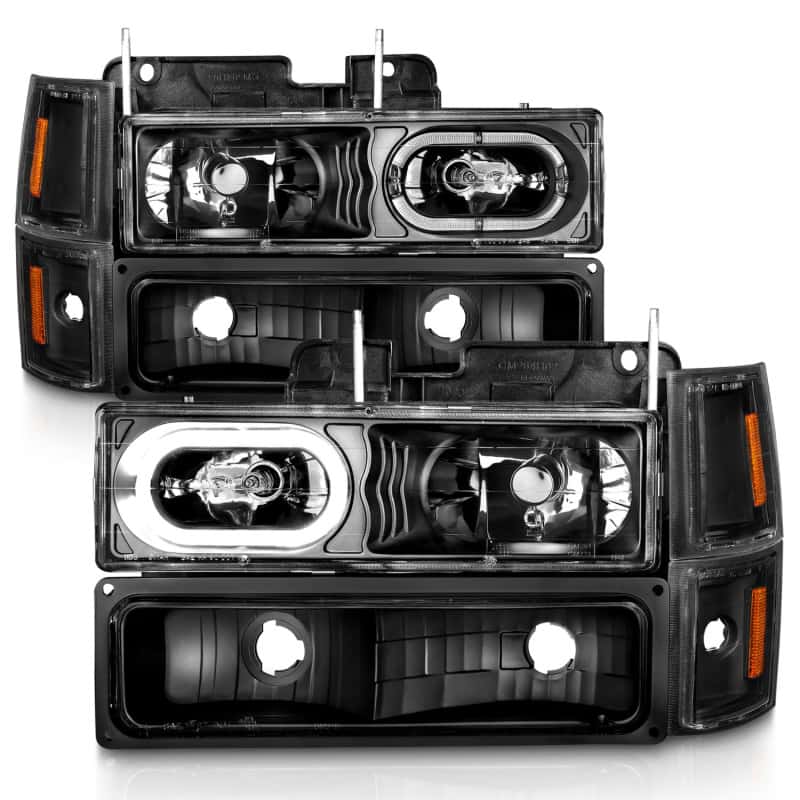 ANZO — ANZO 88-98 Chevrolet C1500 Crystal Headlights Black Housing w/ Signal and Side Marker Lights
Head Light Set
HdLtSet - view 5