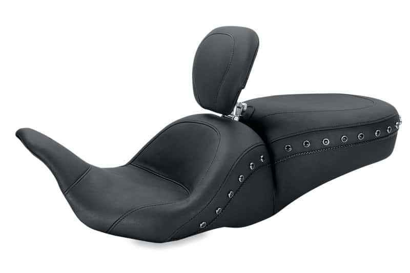 Mustang Motorcycle — Mustang 08-21 Harley Electra Glide, Rd Glide, Rd King, Glide Lowdown 1PC Seat w/DBR Pearls - Black - view 1