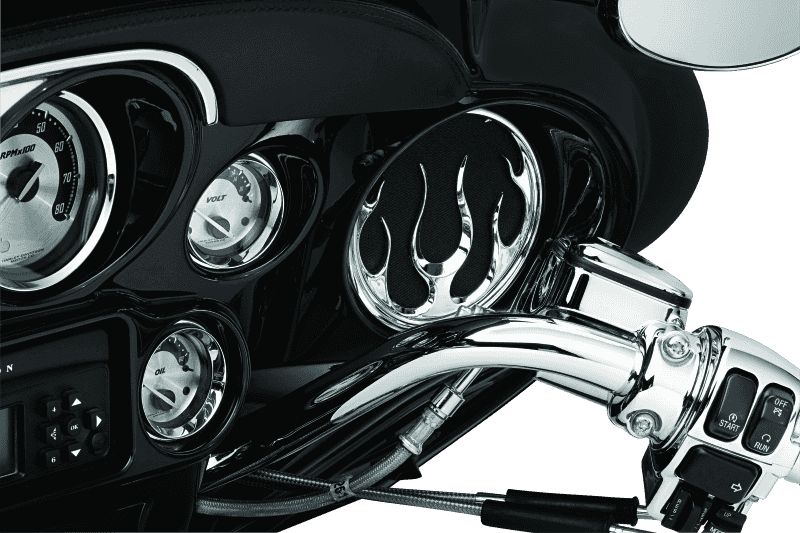 Kuryakyn — Kuryakyn Flame Speaker Grills Chrome - view 2