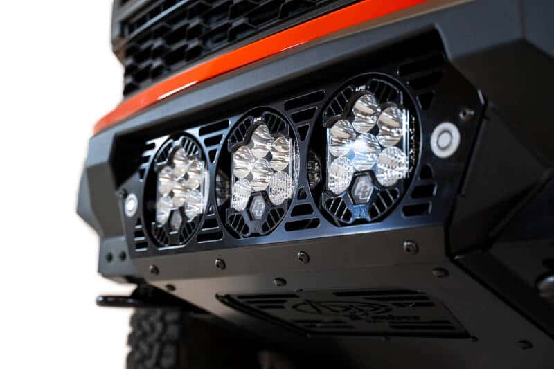 Addictive Desert Designs — Addictive Desert Designs 2021+ Ford Raptor Bomber Front Bumper w/ 3 Baja Designs LP6 Light Mounts
Bumper- Front
Bumpers - view 12