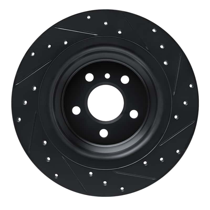 R1 Concepts — R1 12-18 Mercedes-Benz GLE300D Rear Left Drilled & Slotted Black Brake Rotor
R1 Brake Rotor Drill - view 5