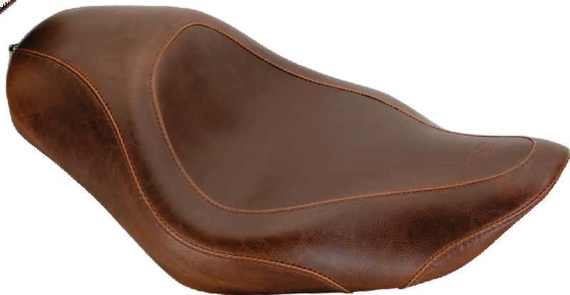 Mustang Motorcycle — Mustang 04-21 Harley Sportster Wide Tripper Solo Seat - Distressed Brown - view 2