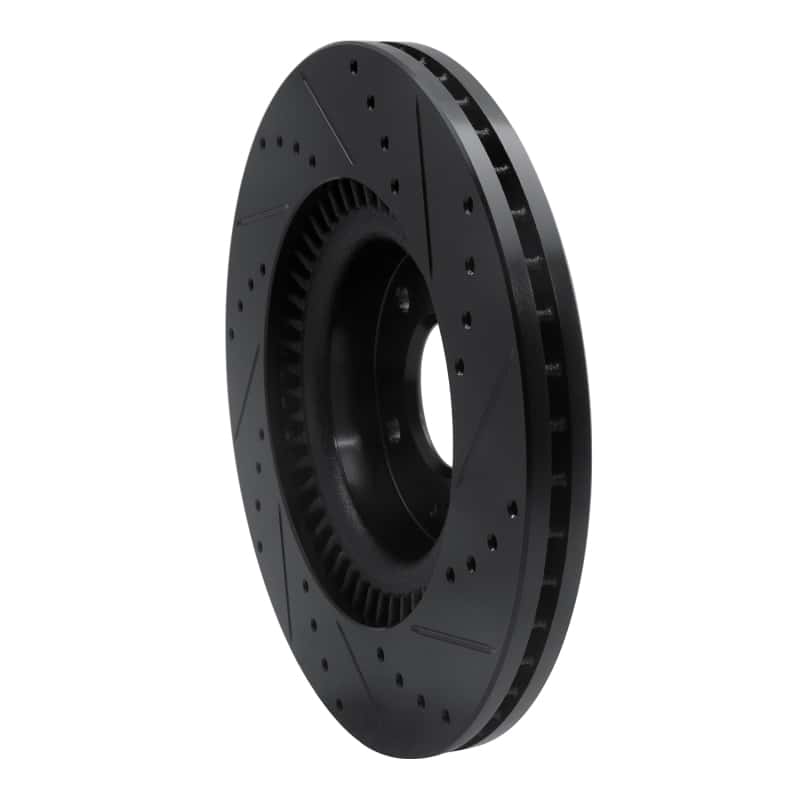 R1 Concepts — R1 10-16 Hyundai Genesis Coupe Front Left Drilled & Slotted Black Brake Rotor
R1 Brake Rotor Drill - view 4