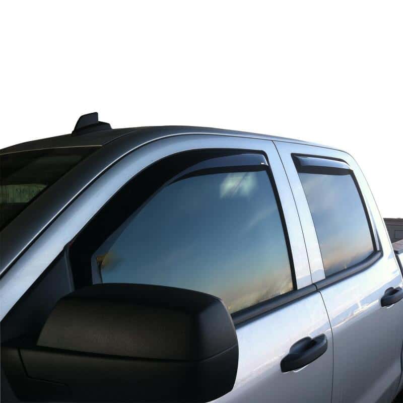 Westin — Westin 2014-2018 Chevy Silverado 1500 Dbl Cab In-Channel Wind Deflector 4pc - Smoke
Side Window Vent - view 3