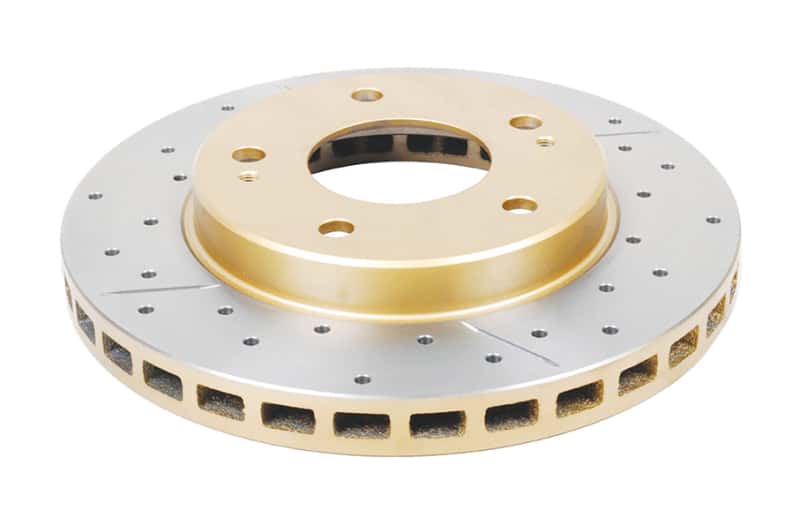 DBA — DBA 95-05 Chrysler Sebring Rear Rotor Front Street Series Drilled & Slotted Rotor w/Gold Hat
X Street Series
Brake Rotor - view 1