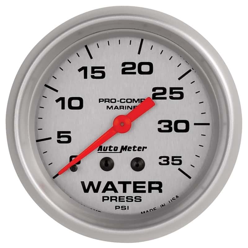 AutoMeter — Autometer Ultra-Lite 2 5/8in Mechanical 35 PSI Water Pressure Gauge
GA 2.6" WP 35 M MS - view 1