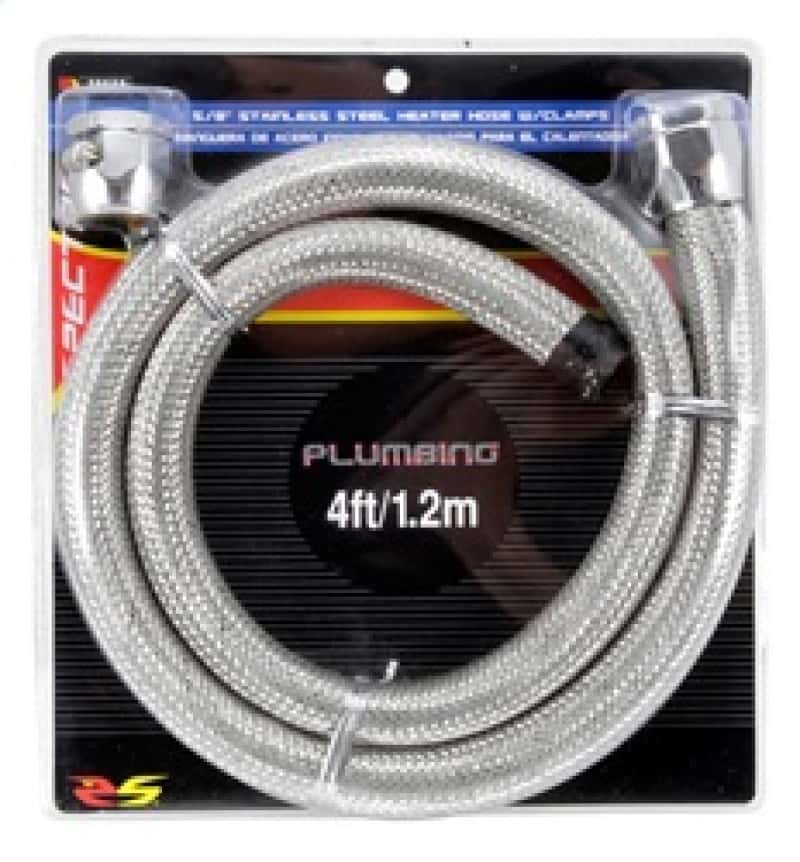 Spectre — Spectre Stainless Steel Flex Heater Hose Kit 5/8in. Diameter - 4ft. Chrome
Spectre Heater Hose
Heater Hose - view 5