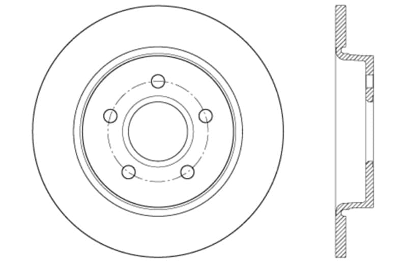 Stoptech — StopTech 12-15 Ford Focus w/ Rear Disc Brakes Rear Left Slotted & Drilled Rotor
Slot/Drill Rotor - view 2