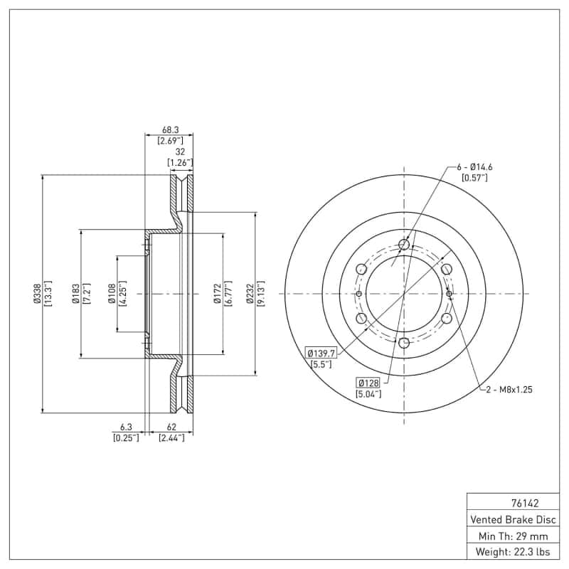 DFC — DFC 10-24 Lexus GX460 Front GeoSPEC Coated Rotor
DFC Brake Rotor - view 6