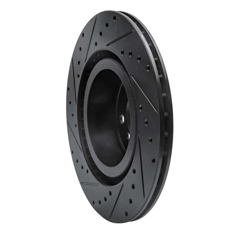 R1 Concepts — R1 11-18 BMW X3 Rear Right Drilled & Slotted Black Brake Rotor
R1 Brake Rotor Drill - view 4