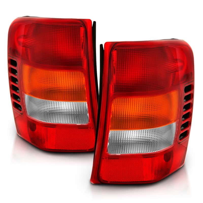 ANZO — ANZO 1999-2004 Jeep Grand Cherokee Taillight Red/Clear Lens (OE Replacement) - view 1