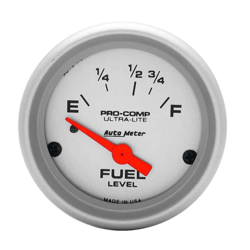 AutoMeter — Autometer Ultra-Lite 52mm 16 OHMS Empty/158 OHMS Full Short Sweep Electronic Fuel Level Gauge
2" FUEL LEVEL, 16 E/ - view 2
