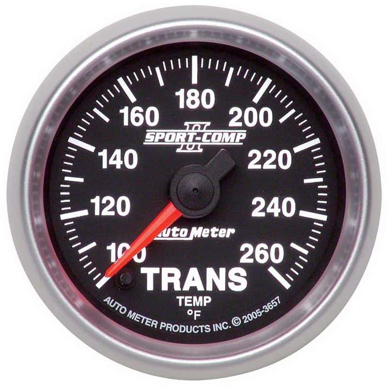 AutoMeter — Autometer Sport-Comp II 52.4mm 100-260 Deg. F Transmission Temperature Gauge
2-1/16in TRANS TEMP - view 2