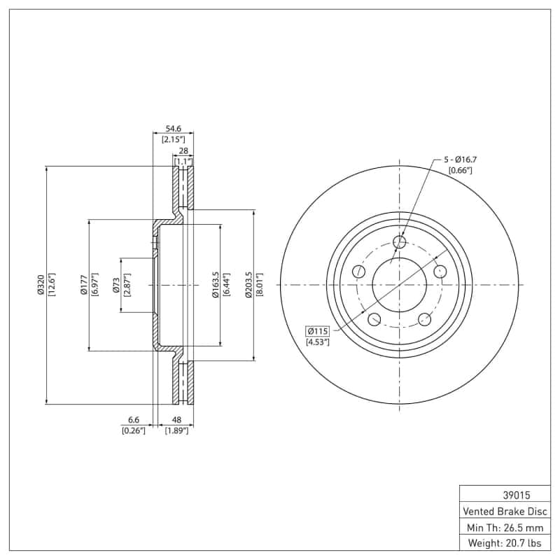 DFC — DFC 05-23 Chrysler 300 Front GeoSPEC Coated Rotor
DFC Brake Rotor - view 6
