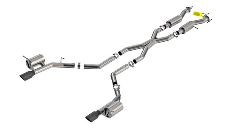 Borla — Borla 2021+ Dodge Durango SRT Hellcat 6.2L V8 AWD ATAK Cat-Back Exhaust System - Black Chrome Tips
Cat-Back System - view 1