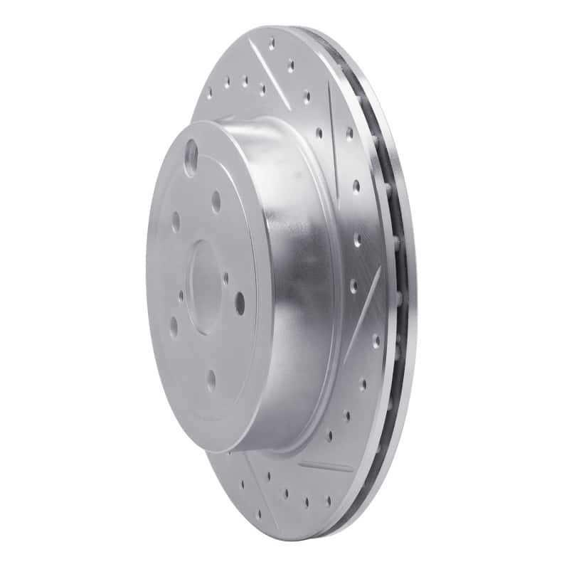 R1 Concepts — R1 08-20 Subaru WRX STI Rear Right Drilled & Slotted Silver Brake Rotor
R1 Brake Rotor Drill - view 2