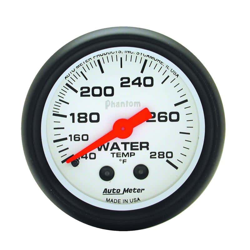 AutoMeter — Autometer Phantom 52mm 140-280 Deg F Mechanical Water Temp Gauge
2" WATER TEMP, 140-2 - view 2