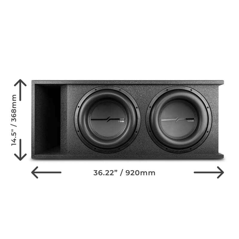 DS18 — DS18 Dual 12in 2000 Watts RMS 2x ZXI12.4D Loaded Ported Enclosure w/ Subwoofer - view 4