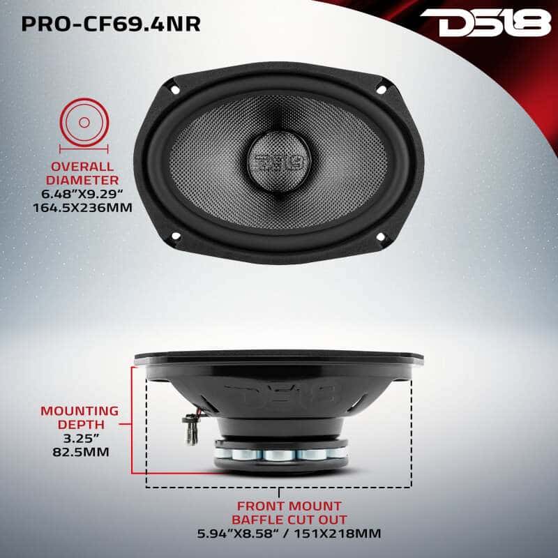 DS18 — DS18 6x9in 300 Watts RMS 4 ohm Mid-Bass Loudspeaker Neodymium - view 3