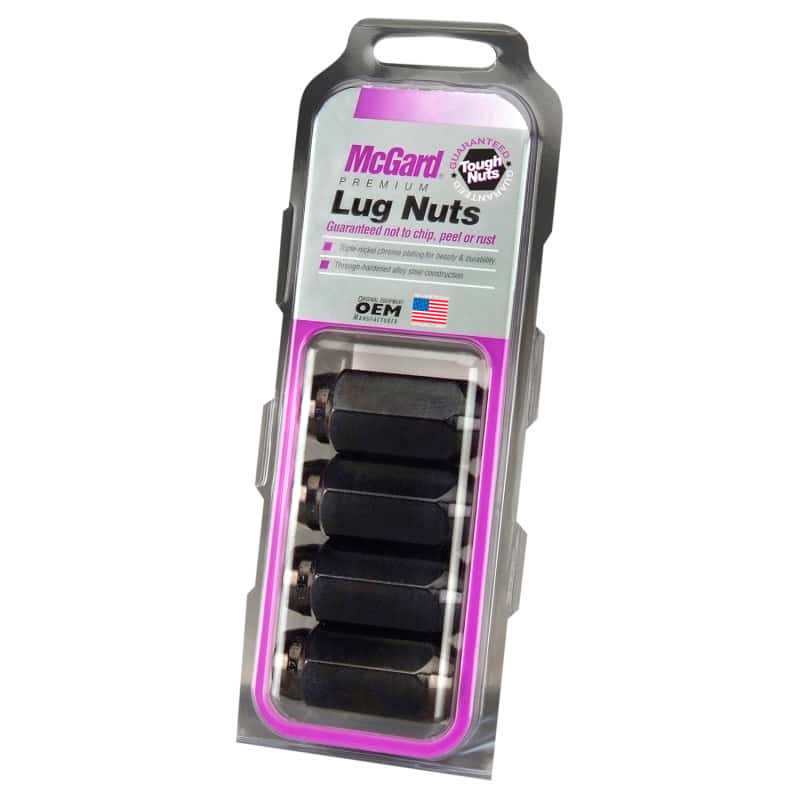McGard — McGard Hex Lug Nut (Cone Seat) M14X1.5 / 13/16 Hex / 1.945in. Length (4-Pack) - Black - view 6