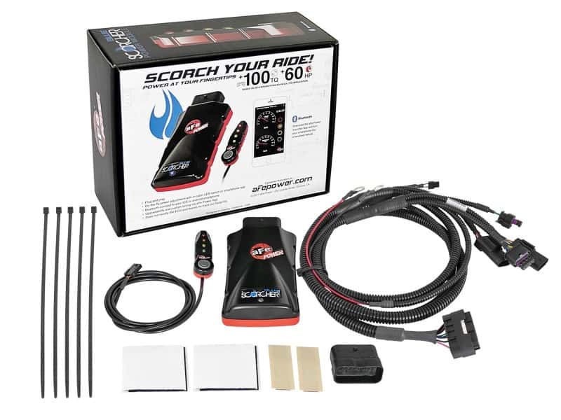 aFe — aFe Scorcher Blue Module 2021 Ford F-150 V6-2.7L (tt)/3.5L (tt)
Power Module - view 3