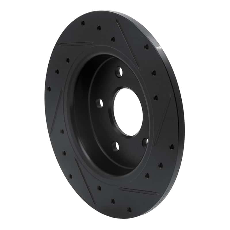 R1 Concepts — R1 12-18 Ford Focus Rear Left Drilled & Slotted Black Brake Rotor
R1 Brake Rotor Drill - view 4