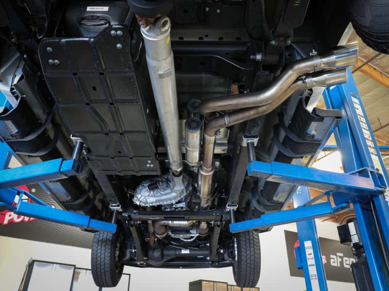 aFe — aFe Rebel Series 3in 409 SS Cat-Back Exhaust w/ Black Tips 17-20 Ford F-250/F350 V8 6.2L/7.3L
Cat-Back Exhaust - view 4
