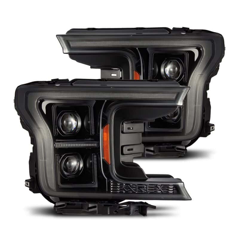 AlphaRex — AlphaRex 18-20 Ford F150 PRO-Series Headlight Alpha Black w/ Seq Signal & DRL
Projector Headlights - view 1